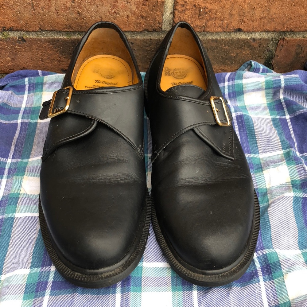 Dr. Martens Black Buckle Shoes! EUC, Vintage!